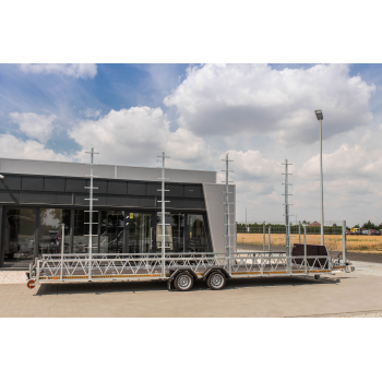 0.25.24.204 MUSTANG-STRONG Przyczepa ciężarowa do przewozu domów modułowych ciężarowa 8,5 m DMC 3000 kg