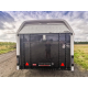 MODEL 25.26.904 Przyczepa autotransporter do przewozu aut autolaweta zabudowana DMC 3000 kg kontener furgon cargo
